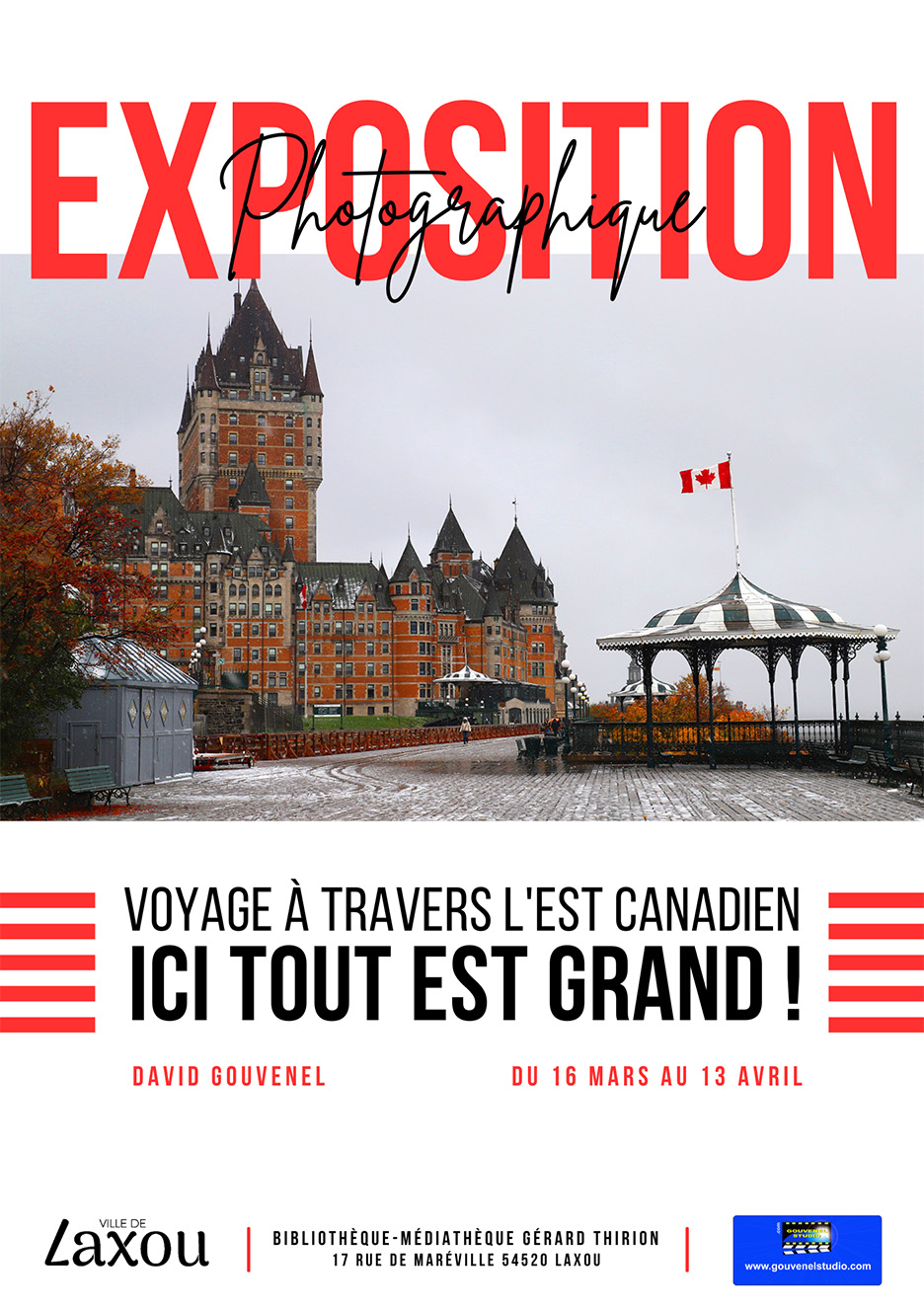 Exposition Photographique sur le Canada Médiathèque de Laxou