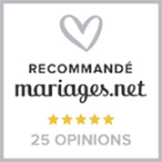 Recommand par mariages.net 25 opinions