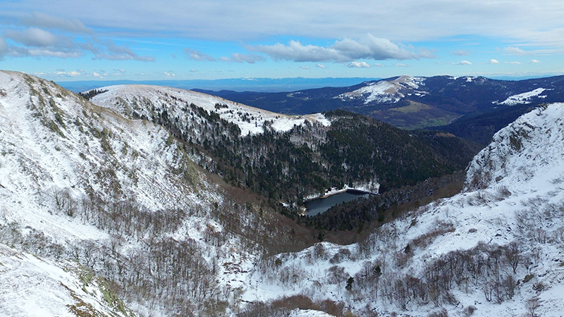 Photo aérienne par drone Hohneck Vosges