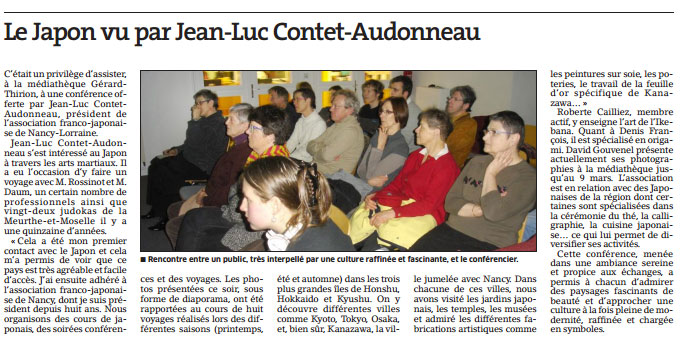 article Est Républicain 23 février 2013