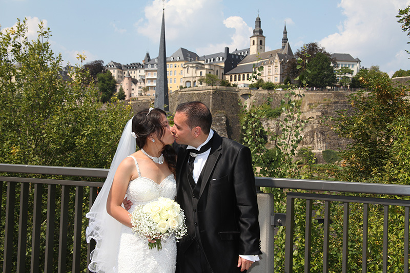 Photo Mariage David Gouvenel Portrait des mariés Luxembourg