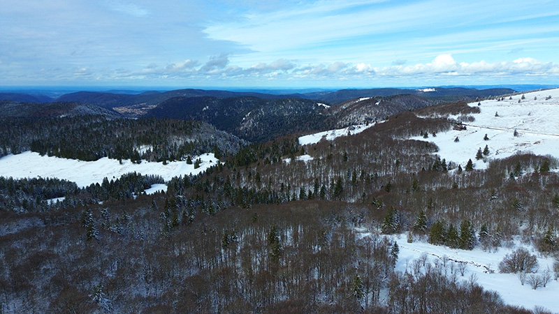 Photo aérienne par drone Hohneck Vosges