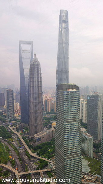 Tour Shanghai World Financial Center 492 mètres & Tour Jin Mao 421 mètres