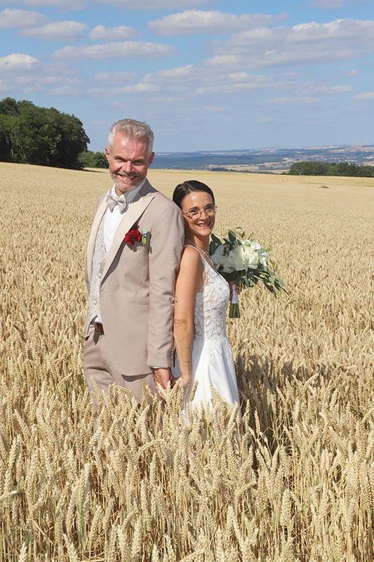 photo portrait de mariage des mariés