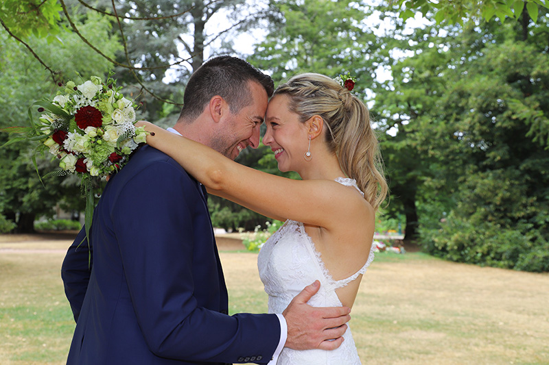 photo portrait de mariage des mariés